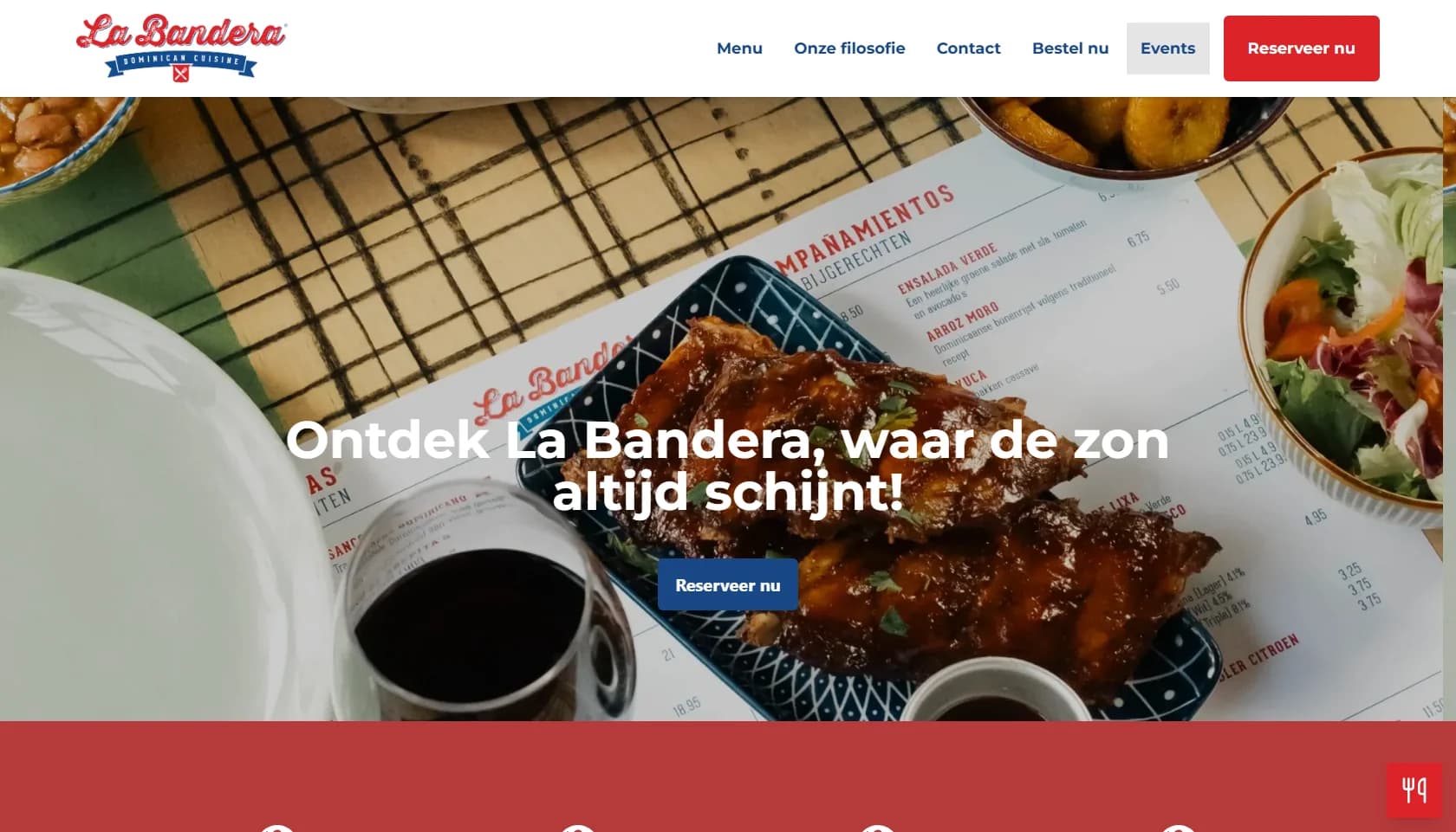 la bandera website screenshot